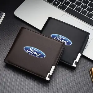 Car Driver License Wallet Holder, Business Minimalist Bifold, Business Card Cover Purse Bag, Compatible with Ford St Line, Focus, Mustang, Fiesta, Puma, Ranger, Kuga, Mk7, Max, F150, Mondeo, Escape