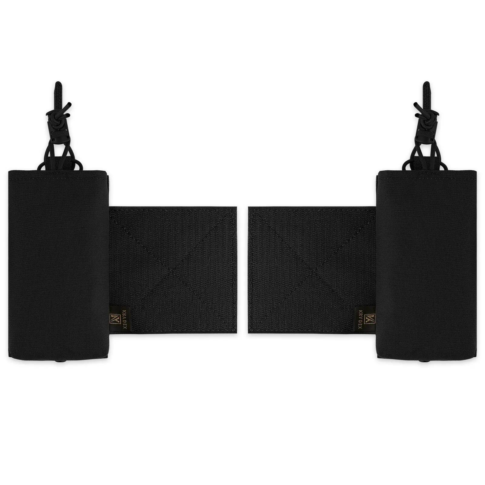 KRYDEX MK3/MK4 Expander Wings MBITR Radio Pouch with Hook and Loop Cummerbund Side Holster for Tactical Chest Rig Plate Carrier Vest in Sets of Two Durable 500D Nylon
