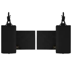 KRYDEX MK3/MK4 Expander Wings MBITR Radio Pouch with Hook and Loop Cummerbund Side Holster for Tactical Chest Rig Plate Carrier Vest in Sets of Two Durable 500D Nylon