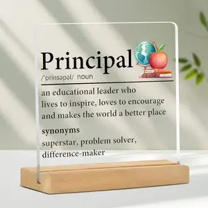 Principal Appreciation Gift, Clear Acrylic Desktop Ornament, Office Desktop Decoration, Desk Organizer for Home Office School