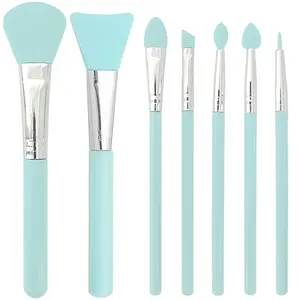 7 Pcs Silicone Brush Applicator Kit – Makeup & Face Mask Tools for Creams, Serums, UV Resin & Epoxy Art – Reusable, Easy to Clean, Green