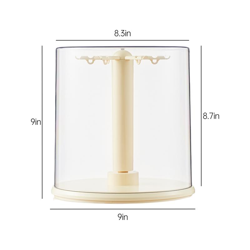 UFORU Clear Dustproof Rotating Display Box,for Keychain,Watch,Jewelry,Home Organizer,Living Room,Bedroom,Study Room,No Battery,Multifunctional Storage Solution,blind  box display Fitting