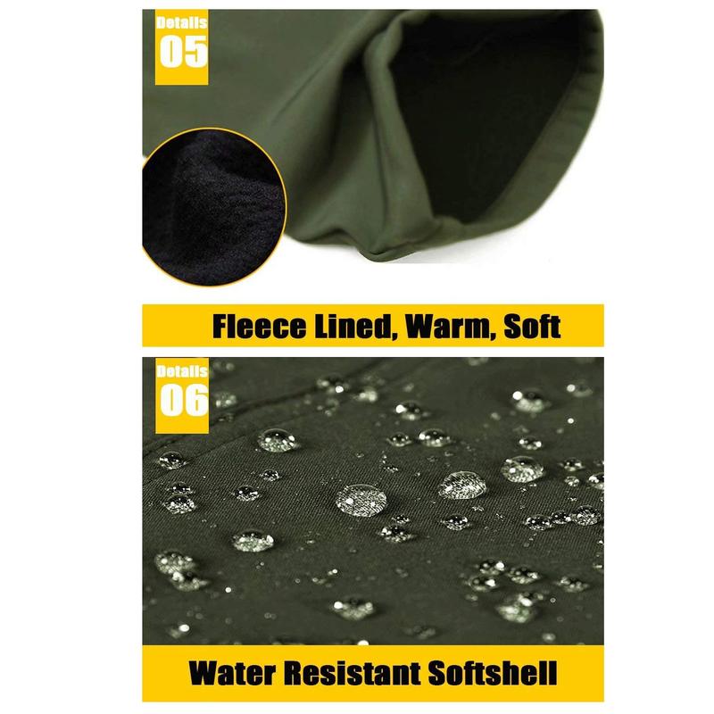 MAGCOMSEN Men's Winter Pants Fleece Lined Ski Snow Pants Water Resistant 4 Zip Pockets Outdoor Work Pants FallFreshness Outdoorfun