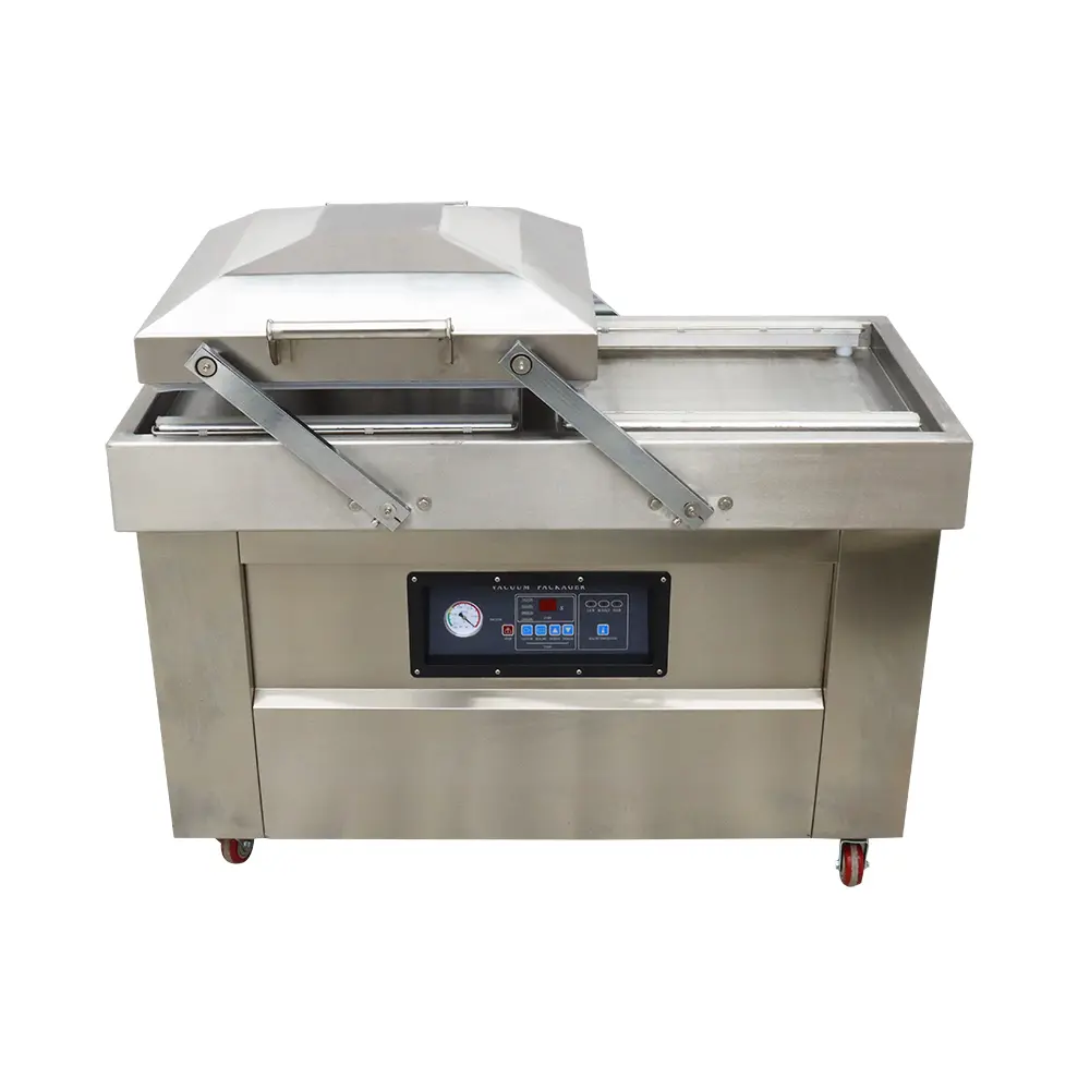 YOKOMA Vacuum Packaging Sealing Machine Double Chamber Bar Sealer Sealing Length 21.8inch 110V for Mests Fruits and Vegetables