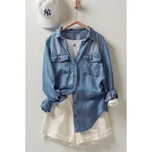 Classic Utility Button Down Chambray Shirt