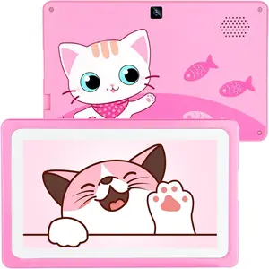 7-Inch Kid-Friendly Tablet for 3-7 Years, 25x13cm, with Parental Control, WiFi, Fast OS, Gentle Light, Pre-Installed Learning Apps, Toddler Educational Pink Gift