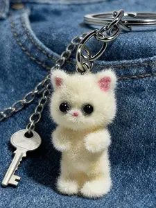 Cute Plush Cat Keychain, Soft Stuffed Animal Charm, Phone Pendant, Wallet Decoration, Ideal Gift for Kids, Women, Men, Mother's Day