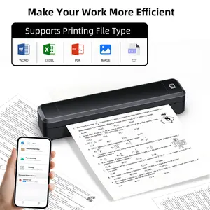 Marklife Wireless Portable Printer - For travel and office use, Bluetooth thermal printer supporting A4 paper from 21-216mm, compatible with iOS, Android, and laptops. Ink-free portable printer suitable for office, car, and home use.Easter.