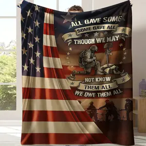 Honor Our Heroes Blanket We Owe Them All Veteran Design Soft Flannel for Military Supporters Viral Patriotic Essential
