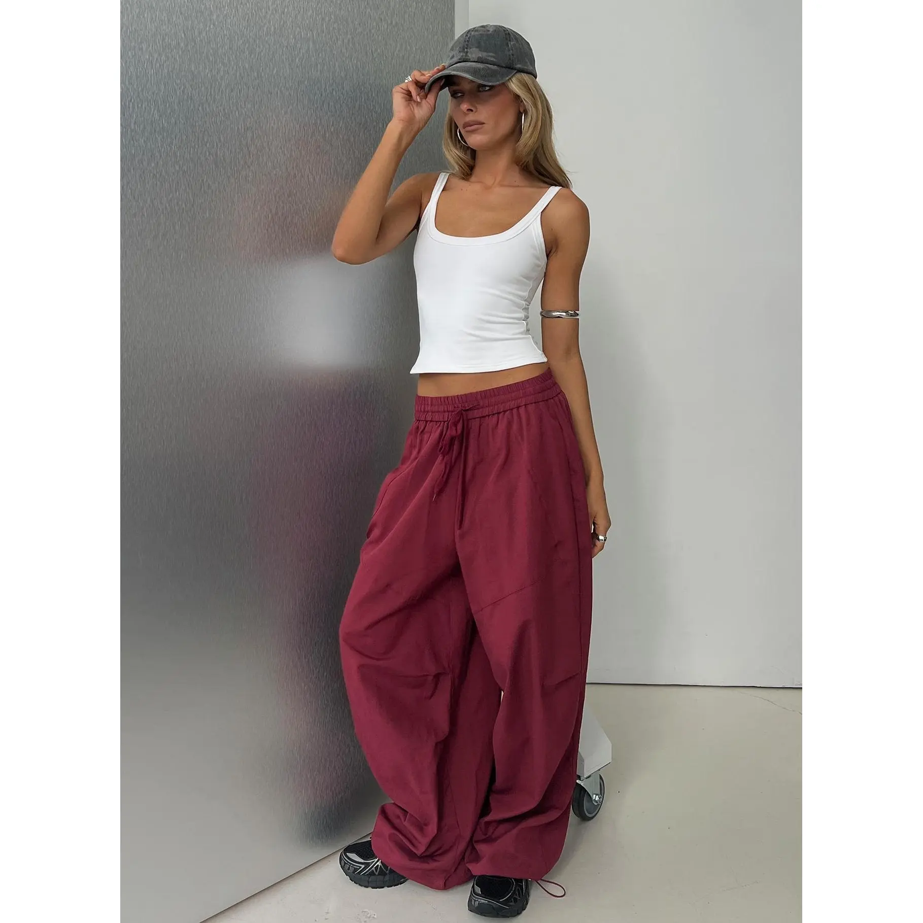 Mankind Baggy Cargo Pants Red