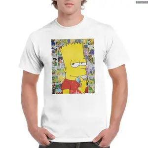 Bart Simpson Unisex T-Shirt, The Simpsons, Distressed Comic Art Tee, Meme Cartoon Painting Shirt, Gift Ideas, Men's Women's Shirt , Trendy Vibe Shirt