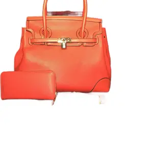 Red' Women's Luxury Designer Pocketbook & Matching Wallet Set Stylish Functional Handbag & Coin Purse Combo in Vibrant Red Hue