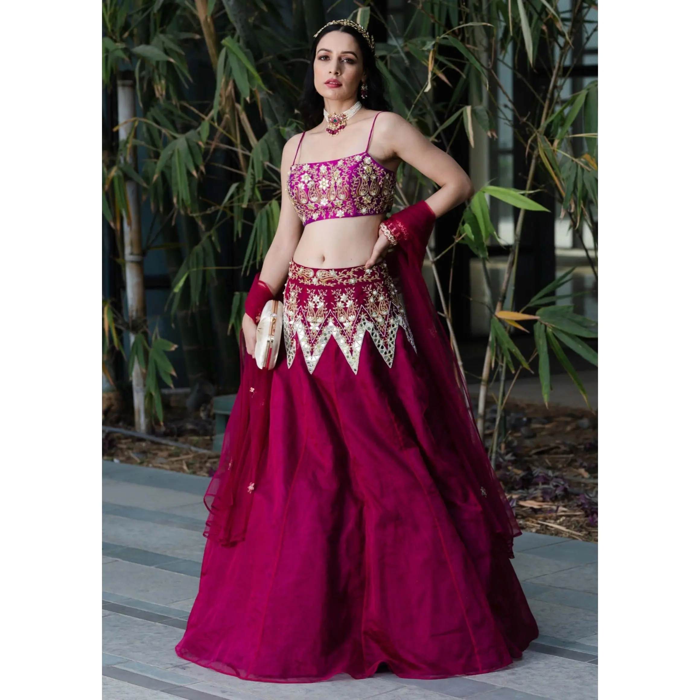 Jamina magenta lehenga set