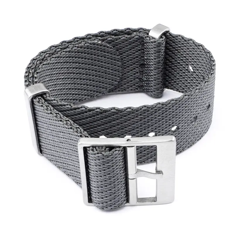 Gray + silver buckle
