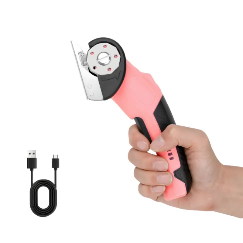 Wireless Cordless Electric Scissors - 4.2V Rechargeable Power Cutter for Fabric, Leather, Carpet & Cardboard - Rotating Blade Tool Perfect for Sewing, Scrapbooking & DIY Crafts Universal Joint Cutting powerful fabric cutter sewing tool thin cardboard tita
