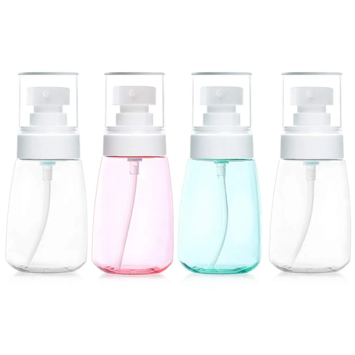 4Pcs/Set 2 oz Travel Size Leakproof Pump Bottles,BPA-Free Refillable Plastic Containers for Lotion,Liquid Soap,Essential Oil Blends and Other Toiletries,Christmas Party Gifts,Hand Tools Kits