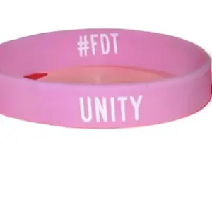 #FDT on the inside-Pink Unity Bracelet  - Pink Color, #FDT & UNITY Design, Comfortable Fit for Everyday