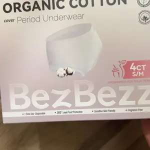 BezBezz Organic & Disposable Period Underwear S-XL 10/12 Pieces| Ultra Thin Overnight Underwear for Women Heavy Flow Overnight Leak-Proof Ultra Soft Keep Dry Fresh, Control Odor A