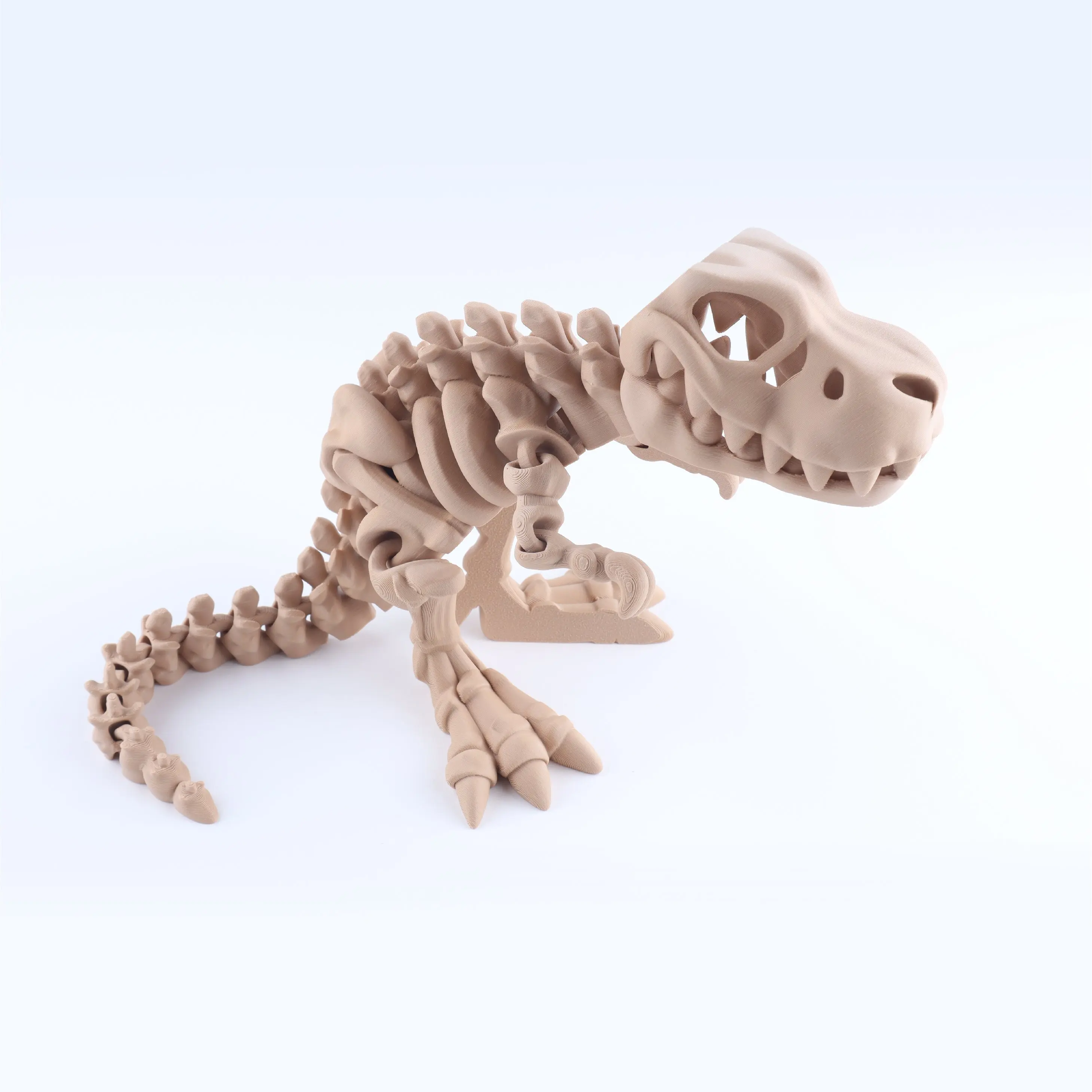 3D Printed T-Rex Skeleton Fidget Toy – Articulated Dinosaur Desk Toy Gift