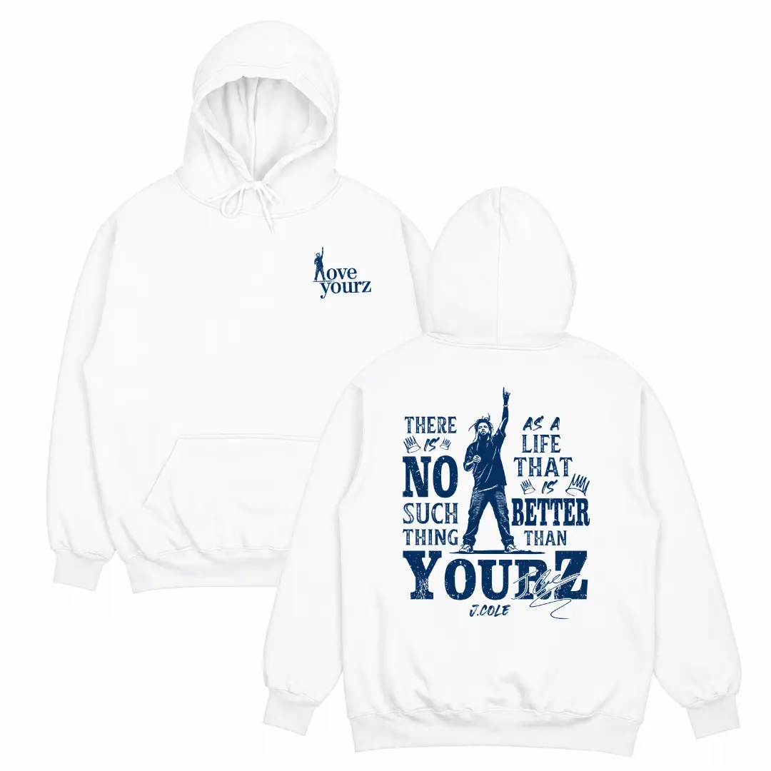 J. Cole Love Yourz Oversized Hoodie, Hip Hop Lyric Sweatshirt, Vintage Rap Streetwear, Unisex Graphic Pullover, Urban Streetwear, MADE IN USA.