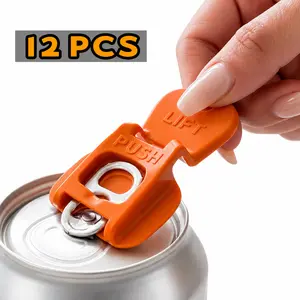【BUY 6 GET 6 FREE 】12PCS Easy Can Tab Opener & Colorful Drink Caps, 6 PackBug & Dust Proof Soda/Beer Can Covers