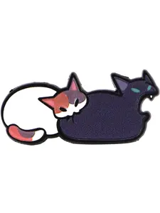 Playful Cat Enamel Brooch, Funny Cartoon Animal Design Badge, Fashion Clothing Accessory, Cute Style, All Seasons Wear, Flower Brooch Pin