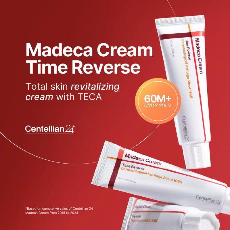 [Centellian24] K-Beauty Pharmaceutical: PDRN + TECA | Madeca Cream Time Reverse + Expert Madeca Cream Active Renew PDRN 50ml - Elasticity Firming Soothing Calming Deep Hydration Barrier Support for All Skin Types