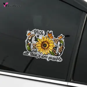 God's will motivational stickers, Car Decals, Car Decorative Sticker, are suitable for cars, motorcycles, laptops, and body decorations to showcase personal style while providing protection