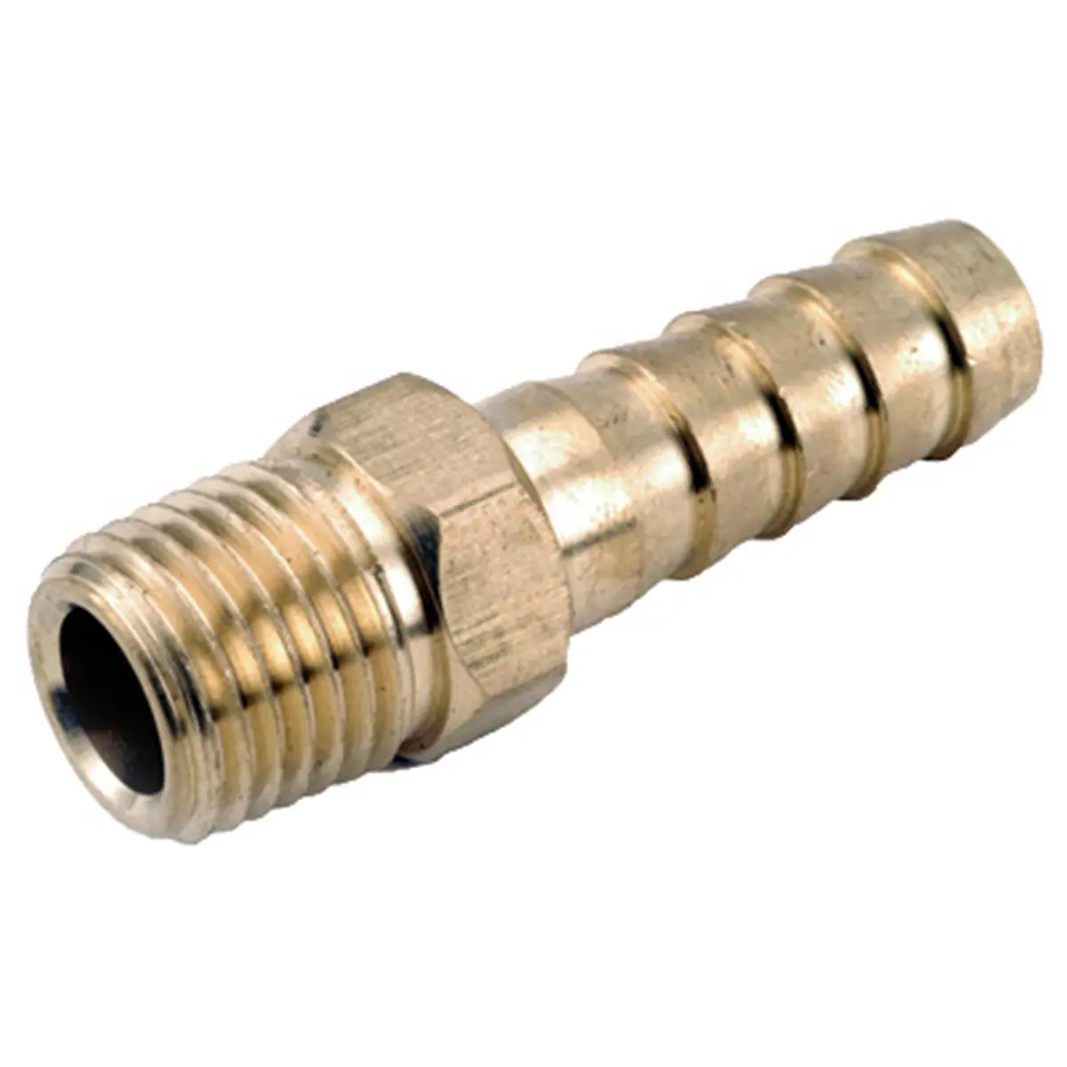 Anderson Metals 717001-0604 Threaded Pipe Fitting, .38 x .25 in. Male Pipe Thread Barb Insert, Threaded Pipe Fittings