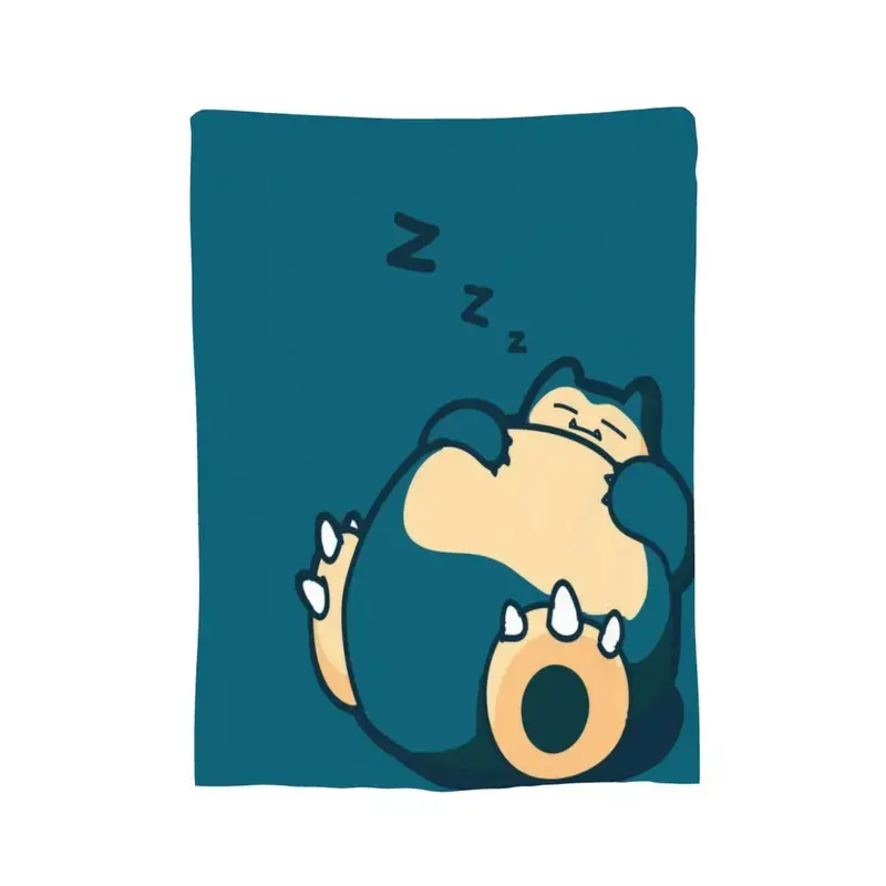 Snorlax Cartoon Blanket Ultra Soft Throw Blanket Warm Cozy  Blankets Gifts for Kids Boys Girls Travelling Camping Sofa Bed 50"x40"