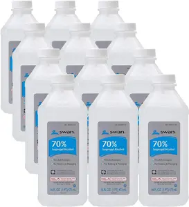 Swan 70% Isopropyl Rubbing Alcohol, 16 Oz. Bottle, Box of 12