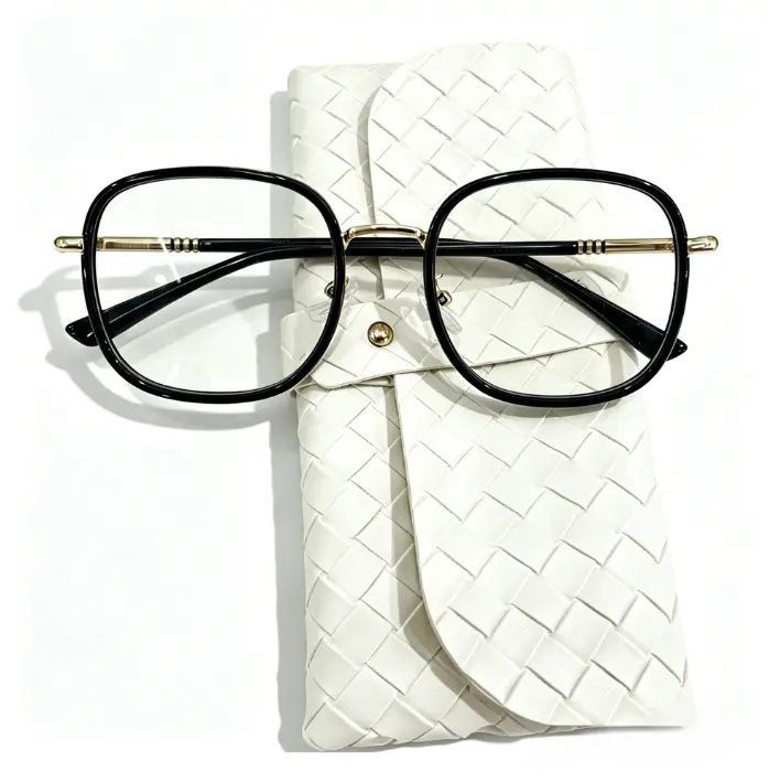 Elegant Black & Cream Gold Anti-Blue Light Reading Glasses,Unisex Design, High Definition Glasses