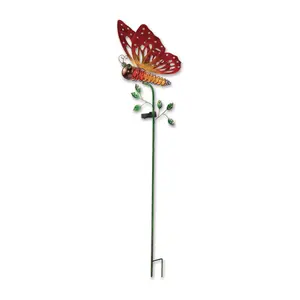 SVD 41" Orange Butterfly/Hummingbird Feed SolarStake