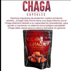 Vida Divina Chaga Capsules 500 Mg - 90 Capsules - Siberian Chaga Mushroom - Supports Immune System & Daily Energy - Dietary Supplement - Healthcare Vitamin - Edible Fitness - Tea