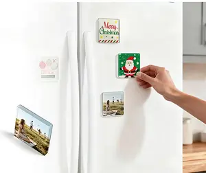 10-Pack DIY Refrigerator Magnet Kit - Crystal Clear Acrylic with Self-Adhesive Backing, Custom Magnet Making Craft Set, Home Kitchen Decor, Children’s Gift