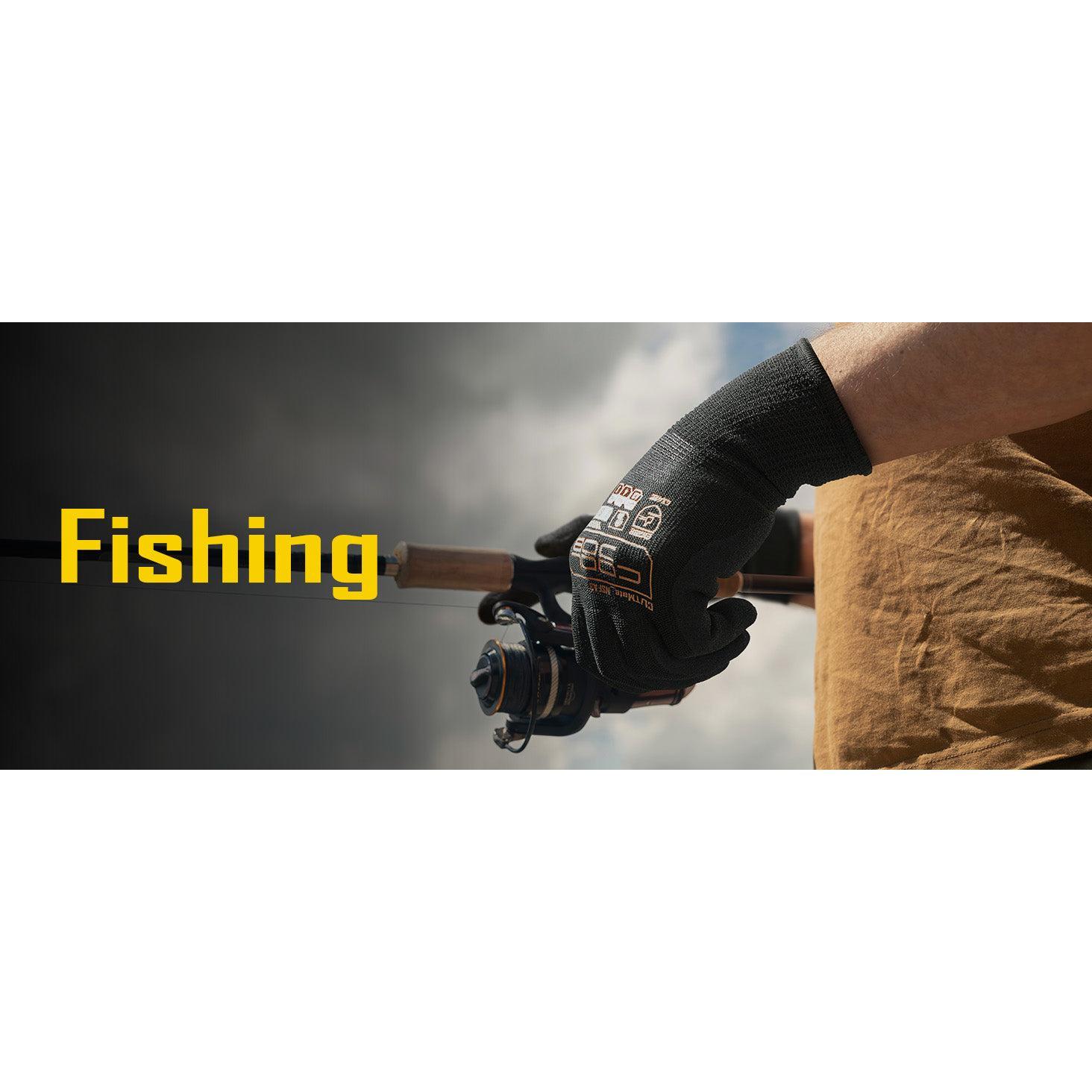 COOLJOB A3 Cut Resistant Safety Work Gloves, Touchscreen, Fishing Gloves(Black)