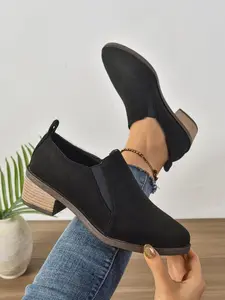 Women's Fashionable Solid Color Ankle Boots, Casual Comfortable Pointed Toe Boots for Daily Wear, Female All-match Trendy Shoes for Daily Wear, Girl, Elegant Boots