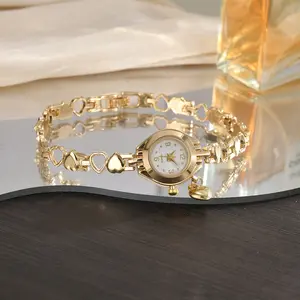 Women's Pendant Watch Bracelet - Small Face Fashion Watch with Chain, Dainty Ladies Wristwatch Accessory, Unique Gift Idea can div jewels