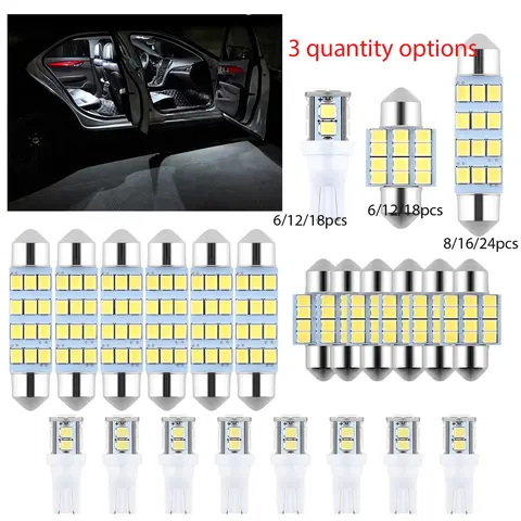 20/40/60pcs LED Car Reading Light Car Interior Light LED Cars Wedge Lights T10 31mm 42mm Dome License Plate Lighting Trunk Bulbs