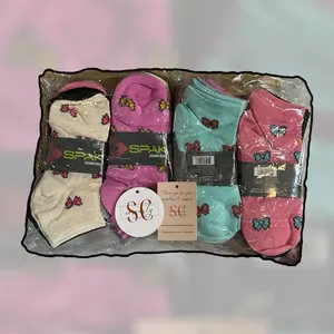 Bow print socks, pack of 3 pair