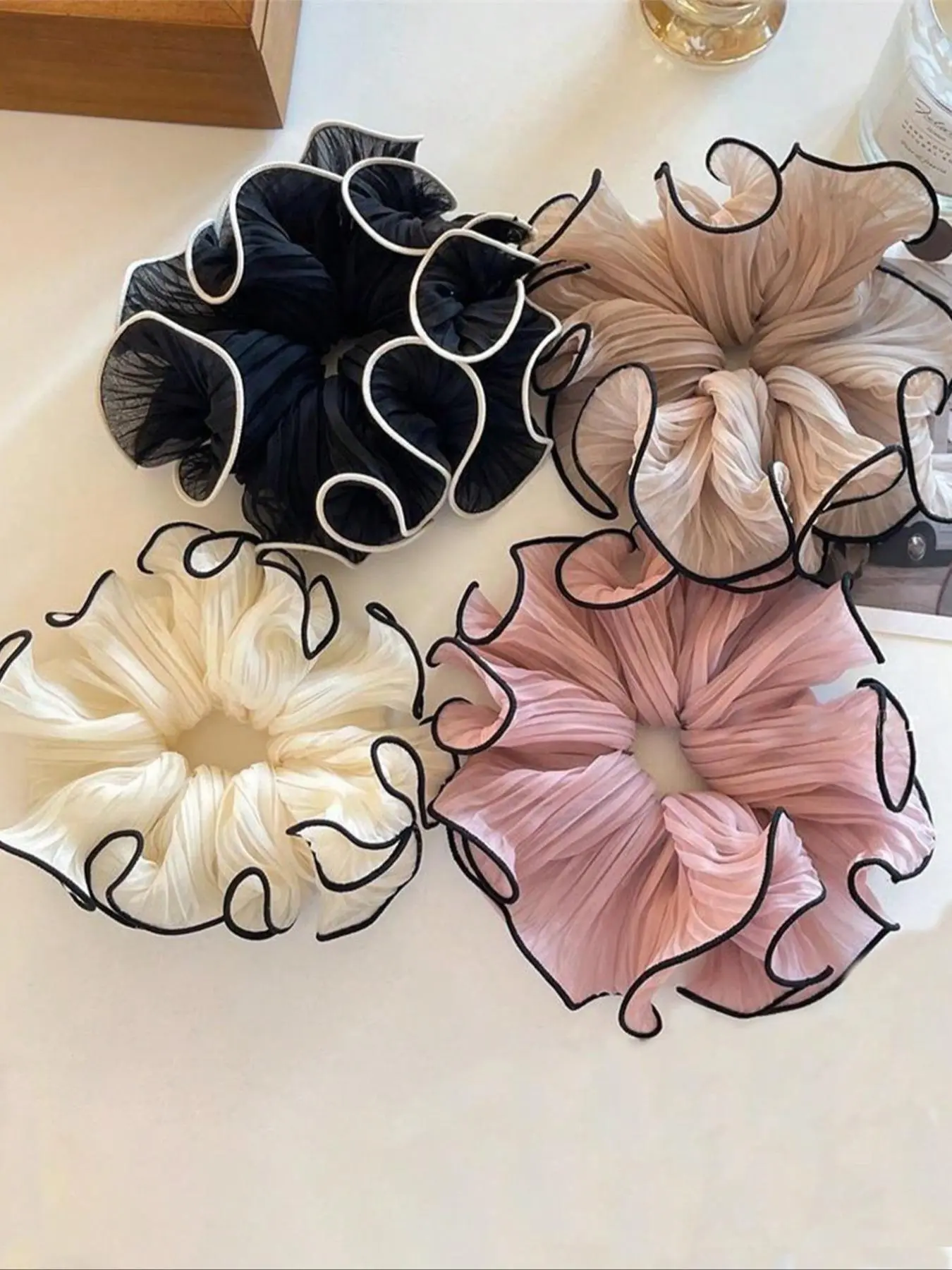 Women's Elegant Lace Design Hair Scrunchies, 2025 New Style Cute Trendy Hair Ties Pony Tail Holders, Fashionable Hair Accessories for Daily Use, Elastic Hair Accessory, Ponytail Accessories