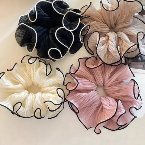 Women's Elegant Lace Design Hair Scrunchies, 2025 New Style Cute Trendy Hair Ties Pony Tail Holders, Fashionable Hair Accessories for Daily Use, Elastic Hair Accessory, Ponytail Accessories