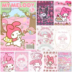 Poster Self-Adhesive Waterproof Art Sticker, Aesthetic Minimalist Wall Poster for Coffee Shop, Bar & Home Room Decor Cartoon Characters M-My Melody