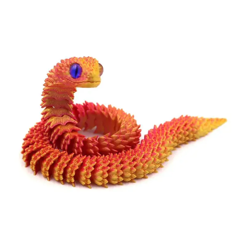 3d Printed Snake Animal Figurine Flexible
