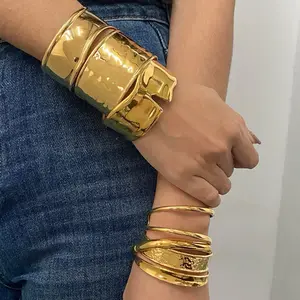 Cleopatra Bracelet Stainless Steel 316 Gold Tone Fashion Accessory for Women