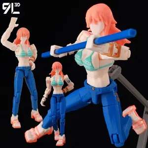 9L3D Dummy13 One Piece Figure Nami Anime Lucky13 Multi-Jointed Poseable Stress Relief Toys Collector's Printed Model Collectible