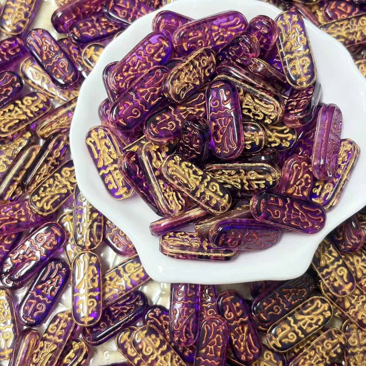Rune Rectangle Beads