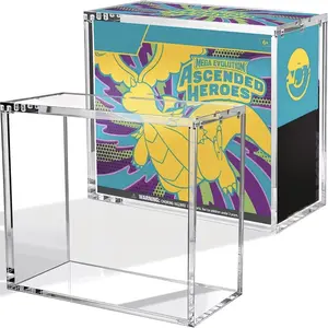 ETB Thickened Acrylic Display Case — Crafted from transparent acrylic with a magnetic lid design. An ETB protective case built specifically for collectors, featuring UV protection and a stackable design.
