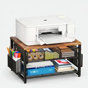 Multifunctional Printer Stand Shelf - Commercial Office Furniture & Office Accessories for Fax Machine, 3D Printer, Scanner - Home Desktop Organizer