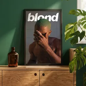 Blond Poster, 1 Count Hip Hop Album Cover Poster Abstract Face Design without Frame, Wall Art Decor for Home Living Room Bedroom Study Room, Home Decor